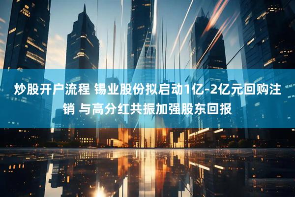 炒股开户流程 锡业股份拟启动1亿-2亿元回购注销 与高分红共振加强股东回报