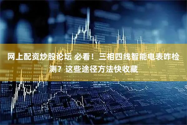 网上配资炒股论坛 必看！三相四线智能电表咋检测？这些途径方法快收藏